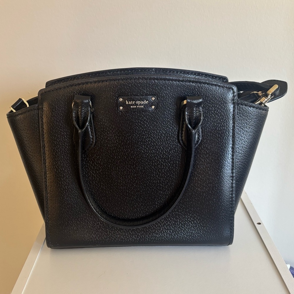 Kate Spade Black Saffiano Leather Crossbody Satchel